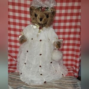 Bear Bride Wedding With Doll Stand